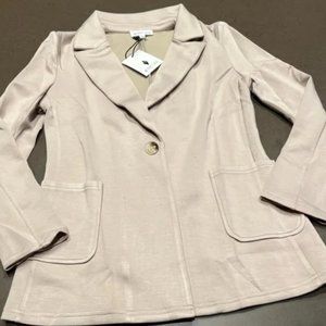 NWT Natasha Lightweight Pocketed Blazer Taupe XS